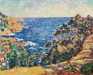 Les Pins au bord de la mer (Pine trees by the sea), 1901. Creator: Louis Valtat.