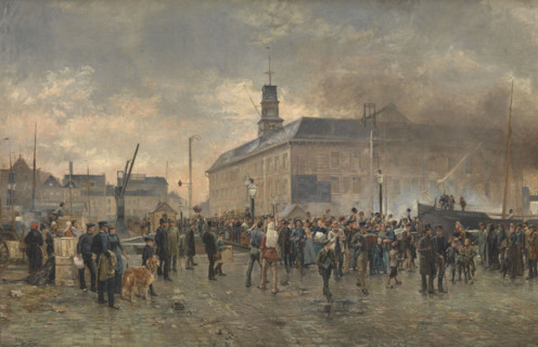 Belgian emigrants, 1890. Creator: Louis Van Engelen.