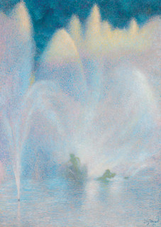 Le Bassin d'Apollon, Versailles, 1924. Creator: Lucien Lévy-Dhurmer.