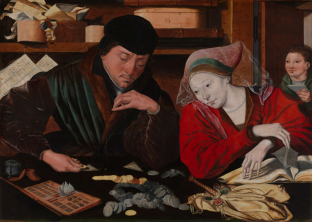 The Banker and his Wife, 1530. Creator: Marinus van Reymerswaele.