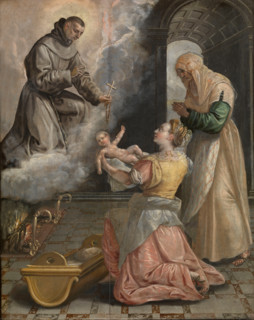 The Life of Saint Didacus of Alcalá: Saint Didacus Brings the Stillborn... Between 1591 and 1600. Creator: Martin de Vos.