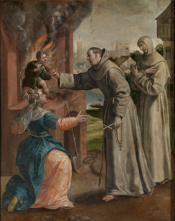The Life of Saint Didacus of Alcalá: Saint Didacus Saves a Boy From the Oven, Between 1591 and 1600. Creator: Martin de Vos.
