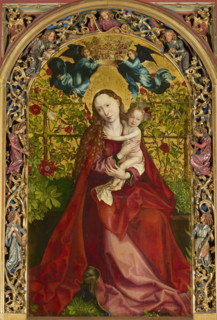 Madonna in Rose Garden, 1473. Creator: Martin Schongauer.