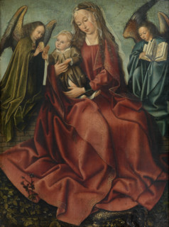 The Virgin and Child Between Two Angels, 1495. Creator: Master of Frankfurt.