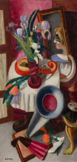 Still Life with Gramophone and Irises, 1924. Creator: Max Beckmann.