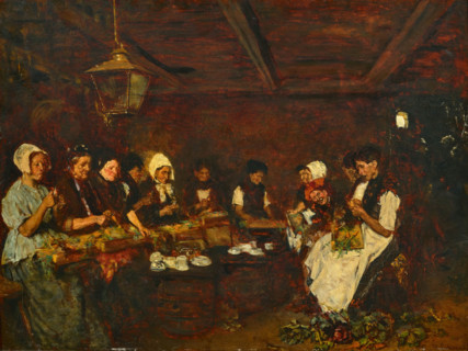 The Vegetable Cleaners (The Canners), 1872. Creator: Max Liebermann.