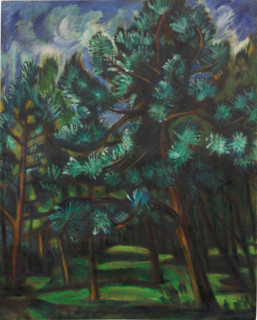 Pine forest after the rain, 1919. Creator: Max Pechstein.
