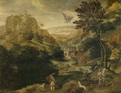 Landscape with the Rape of Ganymede. Creator: Paul Brill.