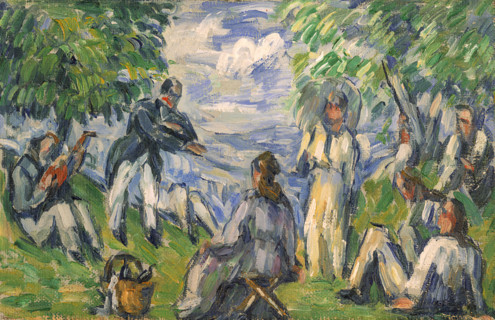 La Partie de campagne or Le Déjeuner sur l'herbe (The Day in the Country or Luncheon... 1876-1877. Creator: Paul Cezanne.