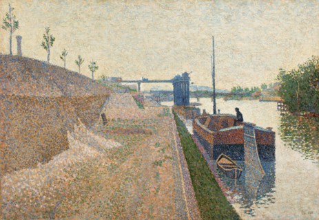 Quai de Clichy. Temps gris, 1887. Creator: Paul Signac.