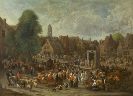 Market scene, End of 17th cen. Creator: Peter van Engelen.