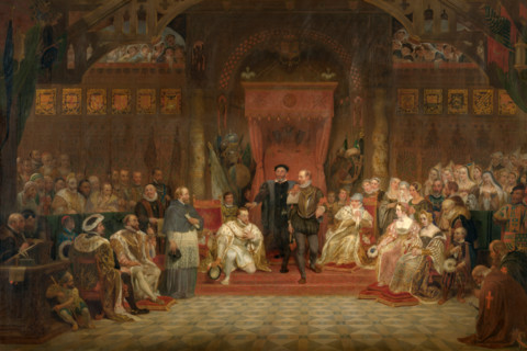 The abdication of Emperor Charles V in favor of his son Philip II on 25 October 1555, c1824. Creator: Philippe Jacques van Bree.