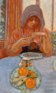 Woman with fruit bowl (Femme au compotier de fruits), c1912. Creator: Pierre Bonnard.