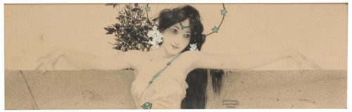 Allegory of a Woman in a Crown of Stars. Creator: Raphael Kirchner.