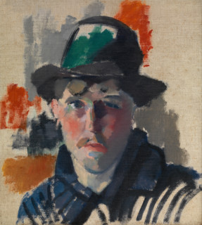 Self Portrait in a Green Hat, c1915. Creator: Rik Wouters.
