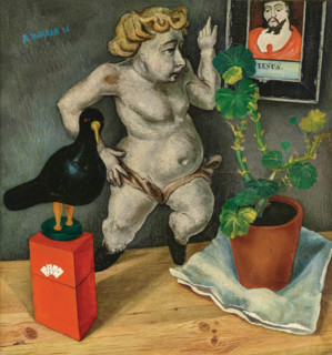 Still life with an Angel, 1926. Creator: Rudolf Wacker.
