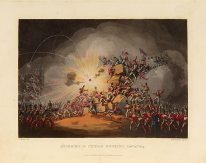 The storming of Ciudad Rodrigo by British infantry on 19 January 1812, 1814-1815. Creator: Thomas Sutherland.