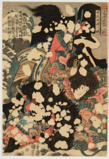 Sun Erniang (One Hundred and Eight Heroes of the Popular Shuihuzhuan), 1827-1830. Creator: Utagawa Kuniyoshi.