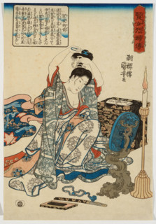 Kesa Gozen, from the series "Lives of Wise and Heroic Women" (Kenjo reppu den), c1841. Creator: Utagawa Kuniyoshi.