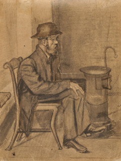 Old Man Warming Himself, 1881-1882. Creator: Vincent van Gogh.