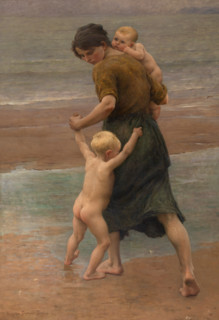 Into the Water!, c1889. Creator: Virginie Elodie Demont-Breton.