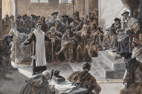 Martin Luther at the Diet of Worms of 1521: "Here I stand, I can do no other". Creator: Wilhelm Gause.