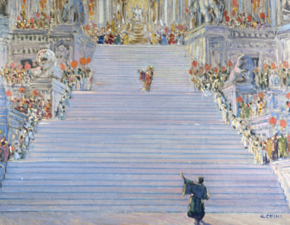 Stage design for the opera Turandot by Giacomo Puccini, 1926. Creator: Chini, Galileo (1873-1956).