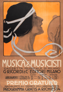 Musica & Musicisti - Gazzetta Musicale di Milano, 1904. Creator: Metlicovitz, Leopoldo (1868-1944).