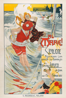 Al Mare! Veglione dell'Associazione Lombarda dei Giornalisti al Teatro Lirico, 1896-1897. Creator: Galli, Riccardo (1869-1944).