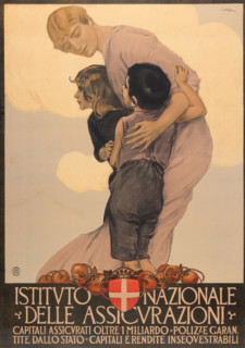 Istituto Nazionale delle Assicurazioni, 1914. Creator: Metlicovitz, Leopoldo (1868-1944).