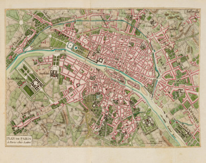 Map of the city of Paris, 1778. Creator: Lattré, Jean (active 1743-1793).