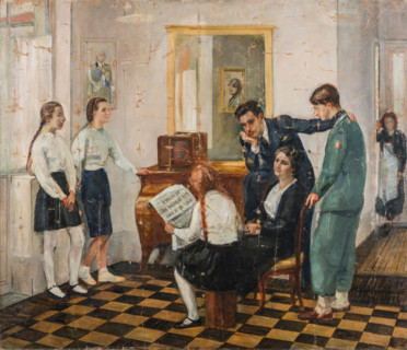My family at the proclamation of the Italian Empire by Mussolini, c1939. Creator: Frisia, Donato (1883-1953).