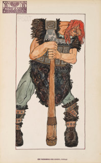 Fasolt. Costume design for the opera Das Rheingold by Richard Wagner. Creator: Lefler, Heinrich (1863-1919).