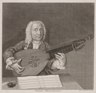 Portrait of the lutenist and composer Adam Falckenhagen (1697-1754), First half of the 18th cent. Creator: Stör, Johann Wilhelm (1705-1765).