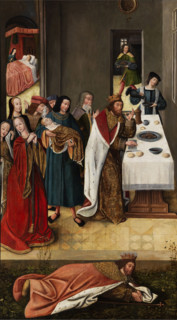 King David's vow of fasting and the end of the fast after the death of the... Between 1500 and 1520. Creator: Master of the Schretlen Circumcision (active 1500-1520).