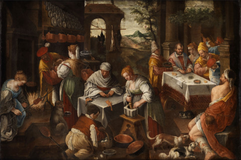 Preparation of a Patrician's Meal, Second half of the16th cen. Creator: Bassano, Francesco II, (Circle) (1549-1592).