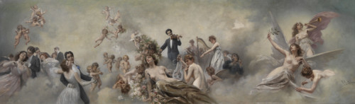 Johann Strauss in Elysium. Creator: Wichera, Raimund von (1862-1925).
