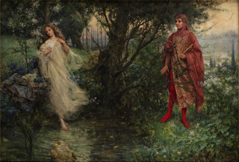 Dante and Beatrice. Creator: Postiglione, Salvatore (1861-1906).