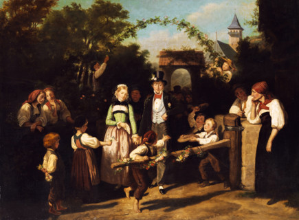 Reception of the wedding couple, Second Half of the 19th cen. Creator: Schüz, Theodor Christoph (1830-1900).