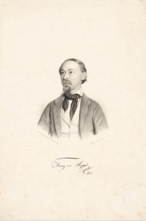Portrait of the composer Franz von Suppè (1819-1895), 1851. Creator: Decker, Gabriel (1821-1855).