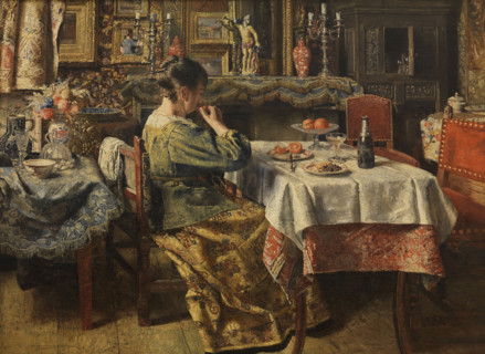 The Meal (The Dessert). Creator: Braekeleer, Henri de (1840-1888).