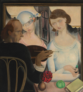 The liquor drinkers with Self-portrait, 1922. Creator: Van de Woestyne, Gustave (1881-1947).