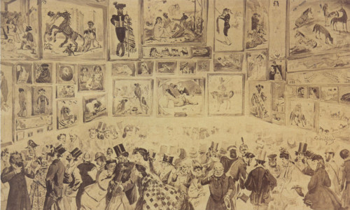 Caricature of the Salon des Refusés, 1863. Creator: Fabritzius, Lionel Casimir (1821-1866).