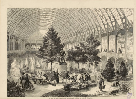 Le Salon de 1857. Intérieur de l'exposition de sculpture au palais de l'Industrie Creator: Measom, William Frederick (1813-1887).
