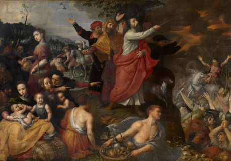 The Israelites crossing of the Red Sea, 1626. Creator: Pepyn (Pepijn), Marten (1575-1643).