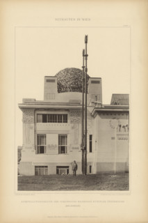 Friedrichstraße 12 – Secession – Detail of the façade facing the Getreidemarkt. From:... 1900. Creator: Röder, Carl Gottlieb, Graphische Anstalt (1812-1883).