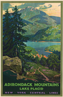 Adirondack Mountains Lake Placid - New York Central Lines, 1930. Creator: Greene, Walter L. (1870-1956).