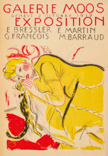 Galerie Moos, Genève. Exposition: E. Bressler, E. Martin, G. François, M. Barraud, 1919. Creator: Barraud, Maurice (1889-1954).