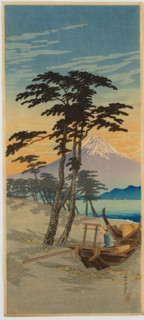 Mt. Fuji seen from Miho Beach (Miho no Fuji), 1924-1926. Creator: Takahashi (Shotei), Hiroaki (1871-1945).