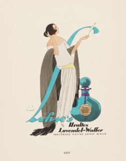 Lohse's Ancient Lavender Water. From: "Style - Magazine for fashion and the pleasant... Early 1820s. Creator: Wiertz, Jupp (1888-1939).